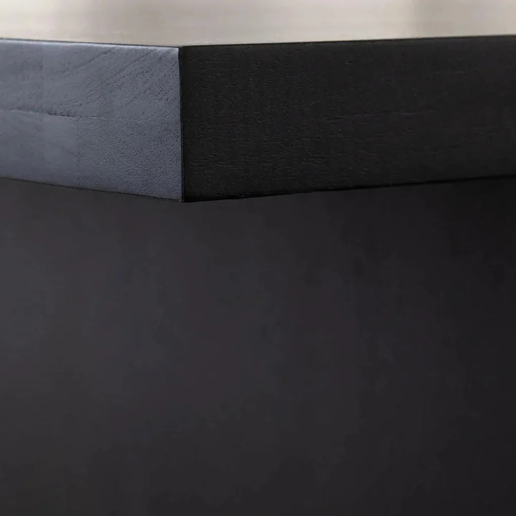 110" Sonoma Wood Black Rectangular Dining Table-Dining Tables-Diamond Sofa-LOOMLAN