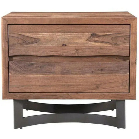 26 Inch Nightstand Smoked Brown Industrial - LOOMLAN - Moe's Home - Nightstands