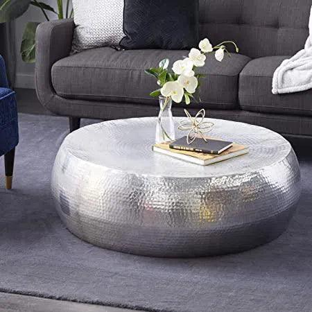 31.5 Inch Coffee Table Silver Contemporary - LOOMLAN - Moe's Home - Coffee Tables