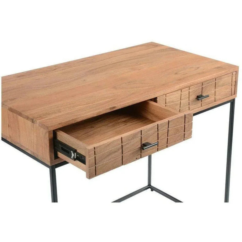 35.5 Inch Desk Natural Contemporary-Home Office Desks-Moe's Home-LOOMLAN