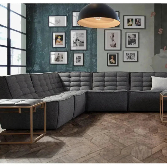 3PC Corner Modular Sectional In Grey-Modular Sofas-Diamond Sofa-LOOMLAN