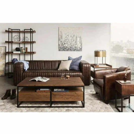 44 x 77 in Bookshelf Small Brown Industrial - LOOMLAN - Moe's Home - Etageres