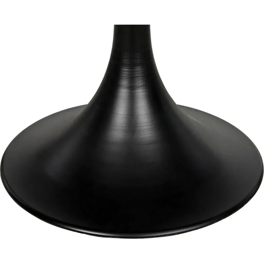 48" Herno Black Steel Dining Table-Dining Tables-Noir-LOOMLAN