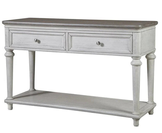 48" White Two - Tone Wooden Sofa Table - LOOMLAN - Panama Jack - Coffee Tables