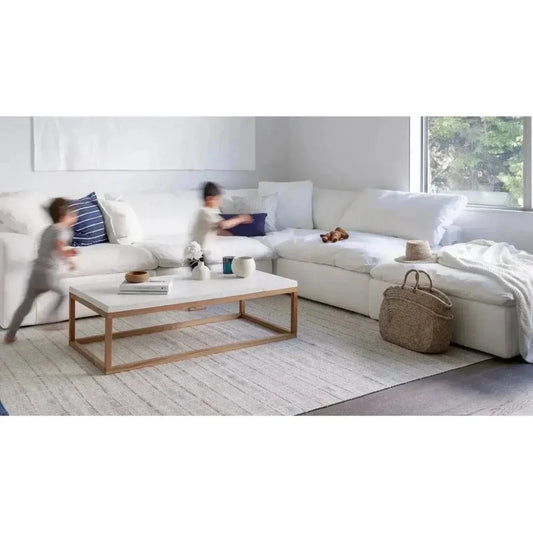 4PC Stain Resistant Terra White Modular Lounge-Modular Sofas-Moe's Home-LOOMLAN