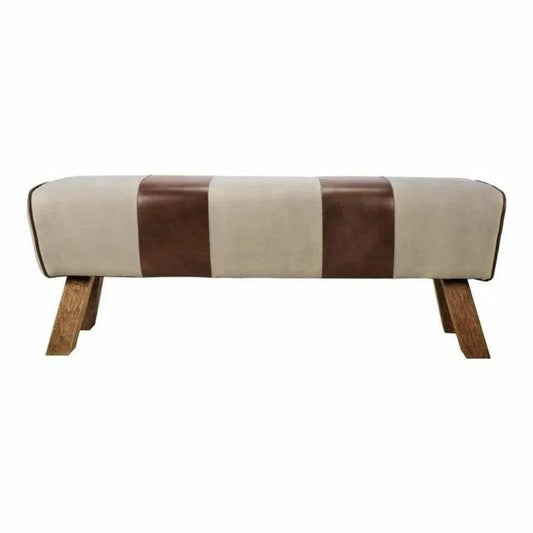 52 Inch Bench Brown Retro - LOOMLAN - Moe's Home - Bedroom Benches