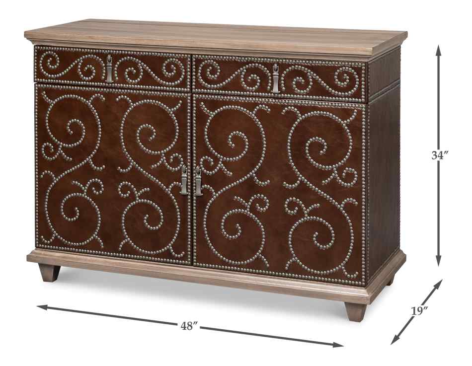 Theodore Equestrian Two Doors Wood Chest
