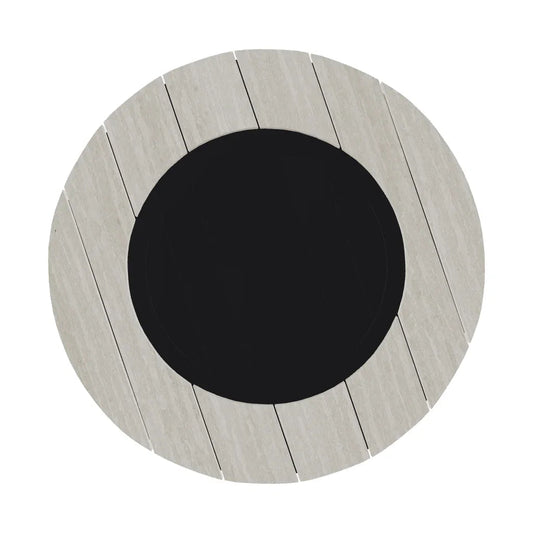 Round Polymer Top Chat Height Fire Table-Outdoor Fire Tables-Telescope-LOOMLAN