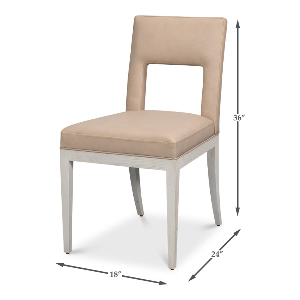 Solace Leather Armless Dining Chair