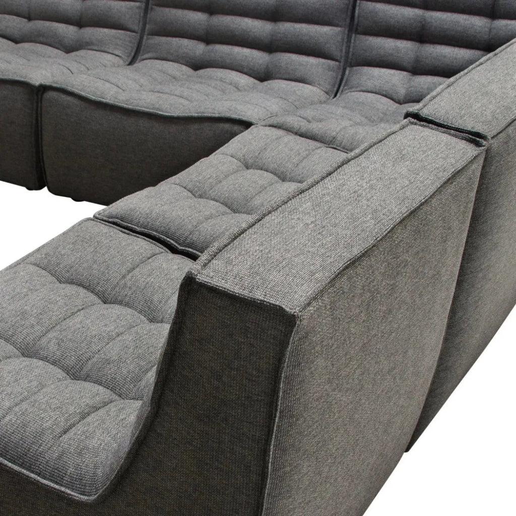 5PC Corner Modular Sectional In Grey-Modular Sofas-Diamond Sofa-LOOMLAN
