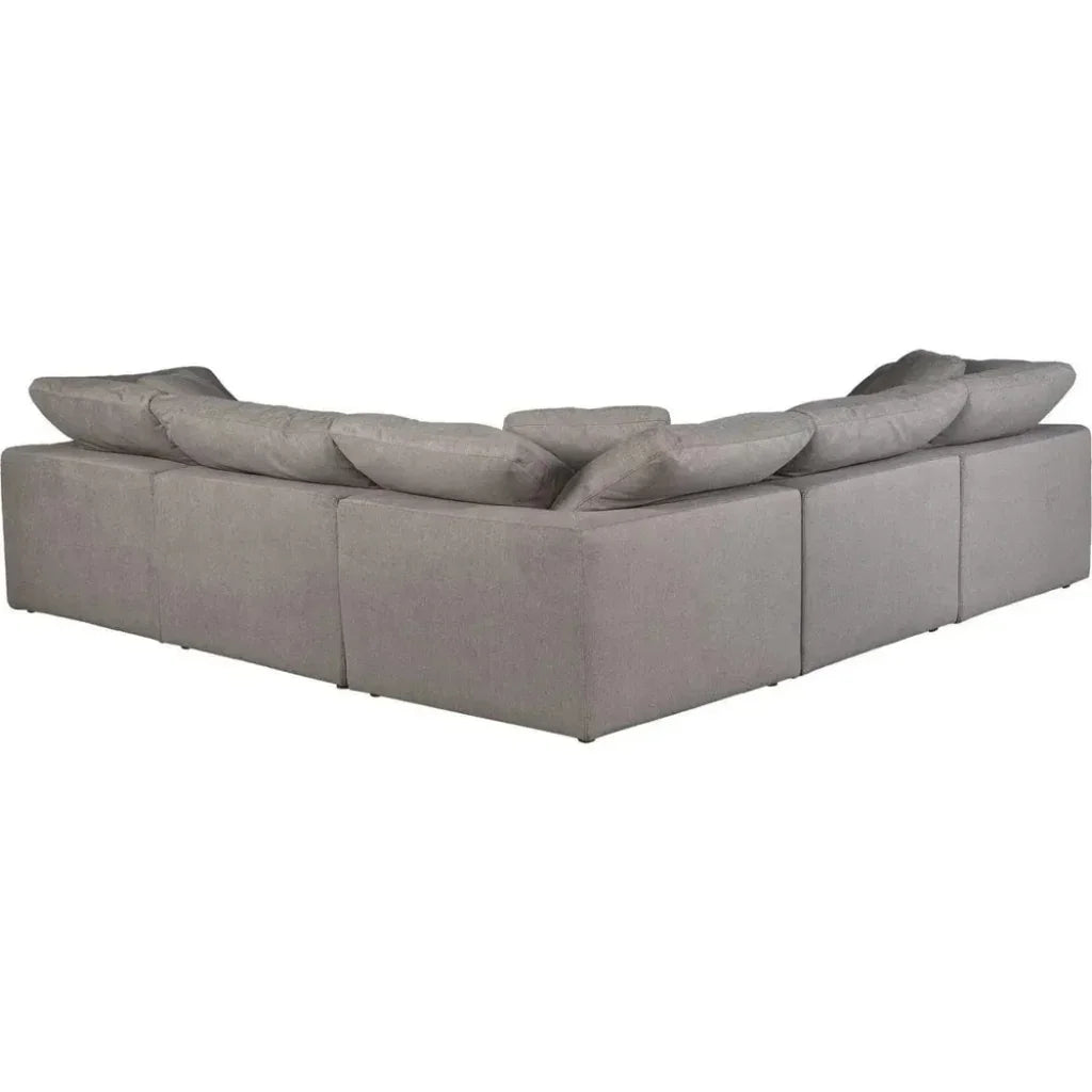 5PC Stain Resistant Grey Large Classic Modular-Modular Sofas-Moe's Home-LOOMLAN
