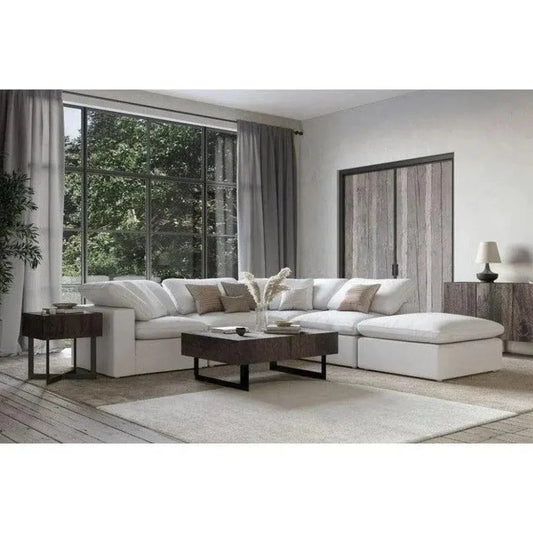 5PC Stain Resistant Terra White Dream Modular-Modular Sofas-Moe's Home-LOOMLAN