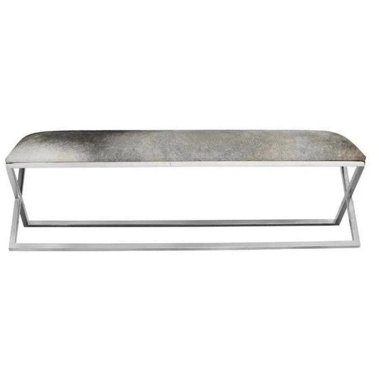 60 Inch Bench Grey Contemporary - LOOMLAN - Moe's Home - Bedroom Benches