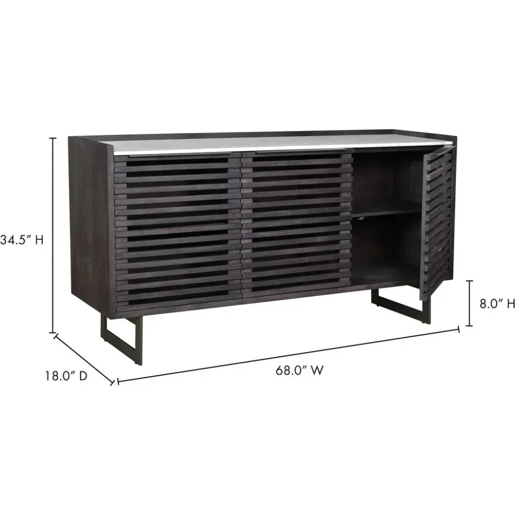 68 in Sideboard Mid Century With Marble Top - LOOMLAN - Moe's Home - Sideboards