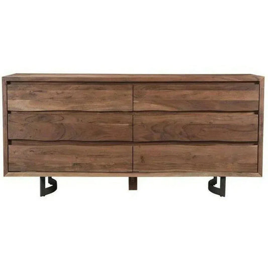 72 Inch Dresser Smoked Brown Industrial - LOOMLAN - Moe's Home - Dressers