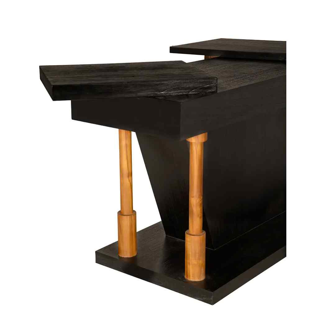 Fleming Wooden Black Console Table
