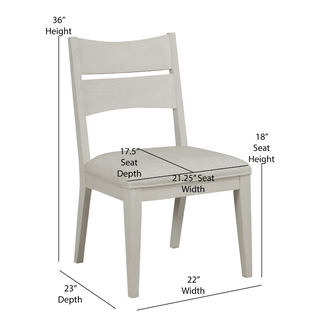 Abaco Performance Fabric White Side Chair (Set Of 2)