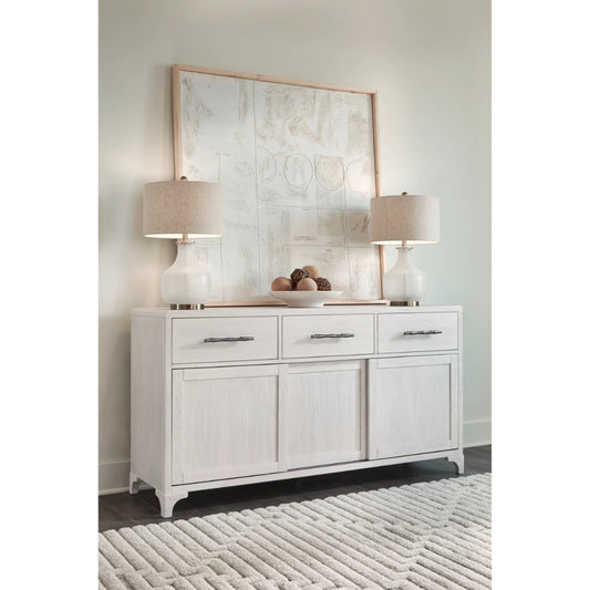 Abaco Three Drawers White Sideboard