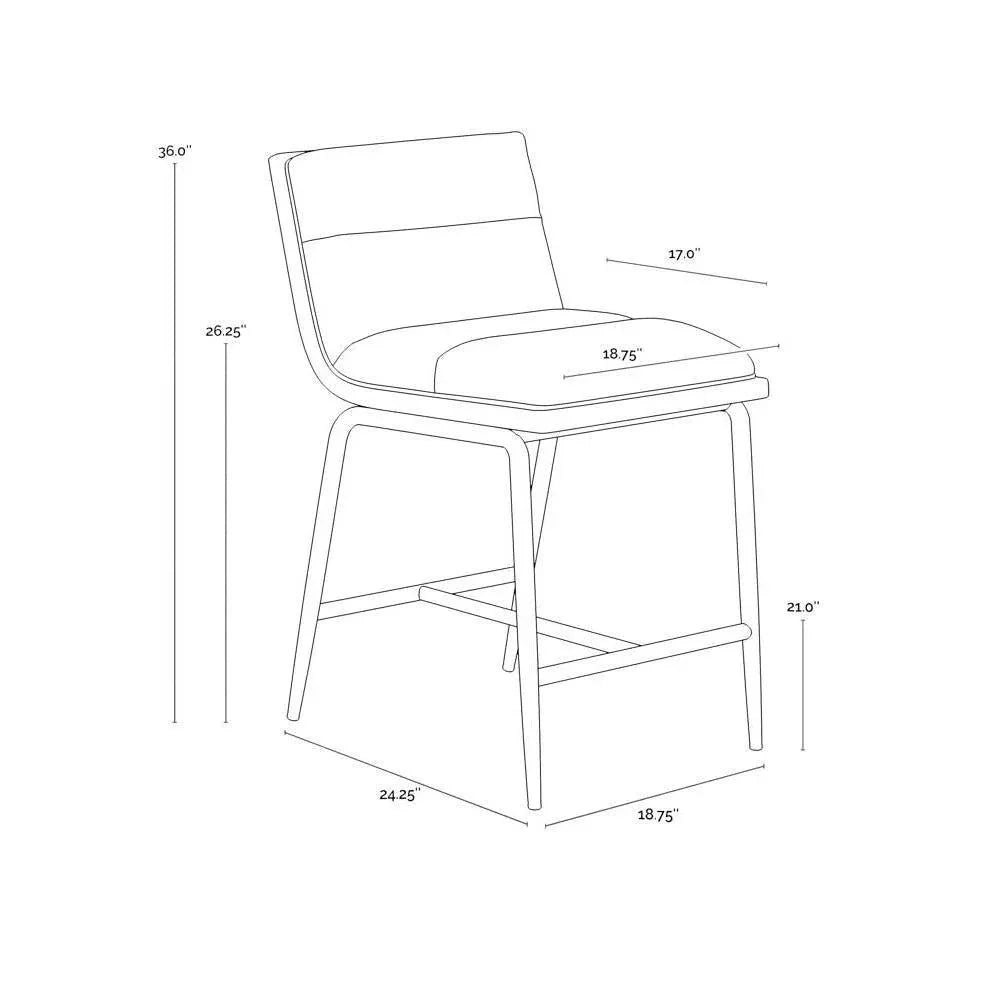 Abilene Counter Stool With Stylish Comfort - LOOMLAN - SUNPAN - Counter Stools