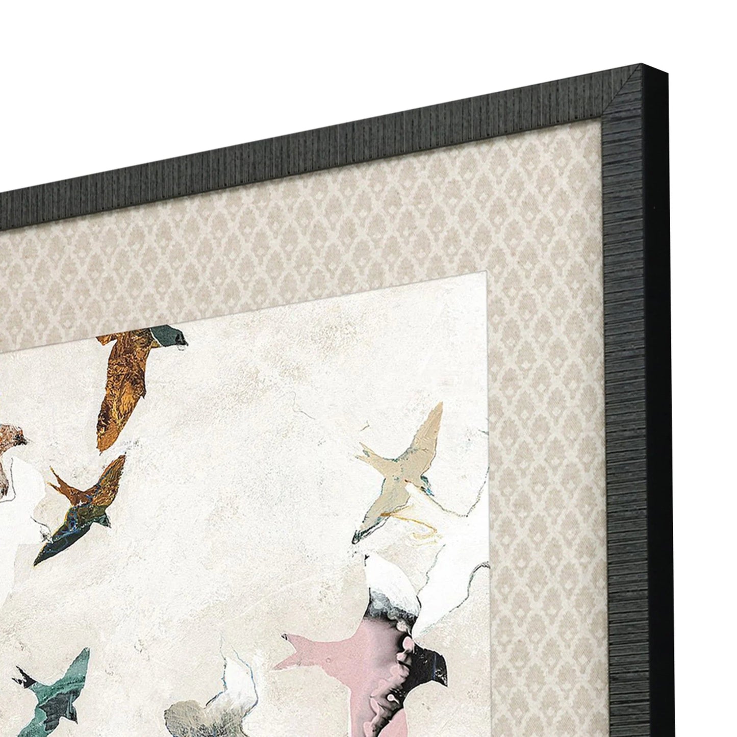 Abstract Birds Blue Framed Wall Art 2PC