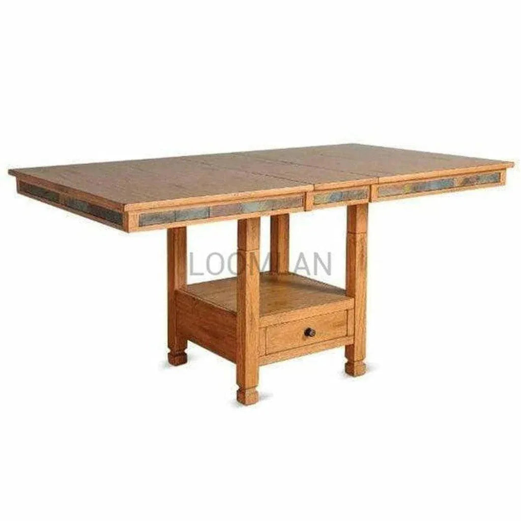 Adjustable Height & Extendable Dining Table-Dining Tables-Sunny D-LOOMLAN