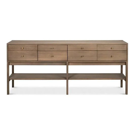 Adler Natural Rectangular Console Table - LOOMLAN - Sarreid - Console Tables