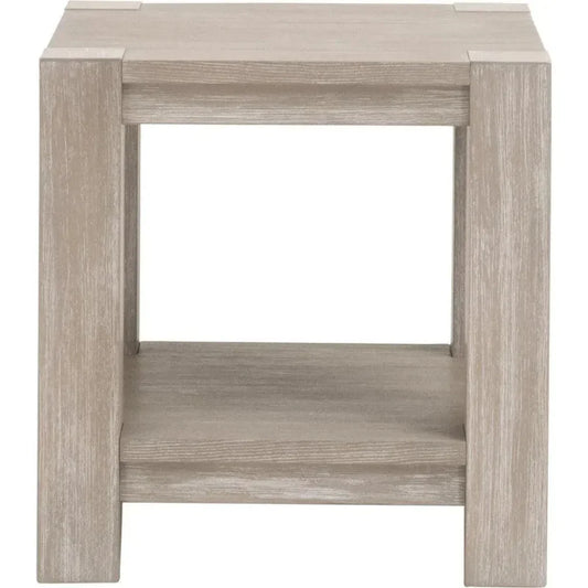Adler Wood Brown Square End Table - LOOMLAN - Essentials For Living - Side Tables