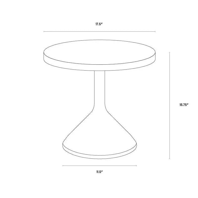 Adonis End Table Concrete Suitable For Outdoors - LOOMLAN - SUNPAN - Outdoor Side Tables