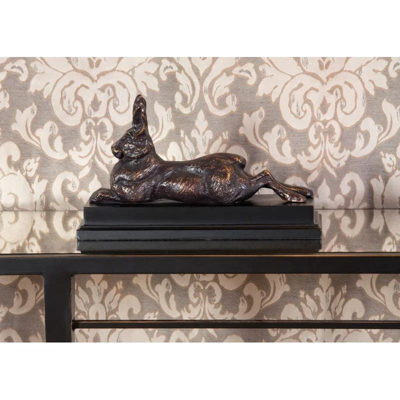 Adorable Bronze Rabbit Sculpture - LOOMLAN - Wildwood - Statues & Sculptures