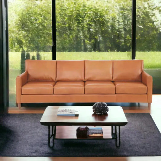 Aero Top Grain 4 Seat Leather Sofa - LOOMLAN - One For Victory - Sofas & Loveseats