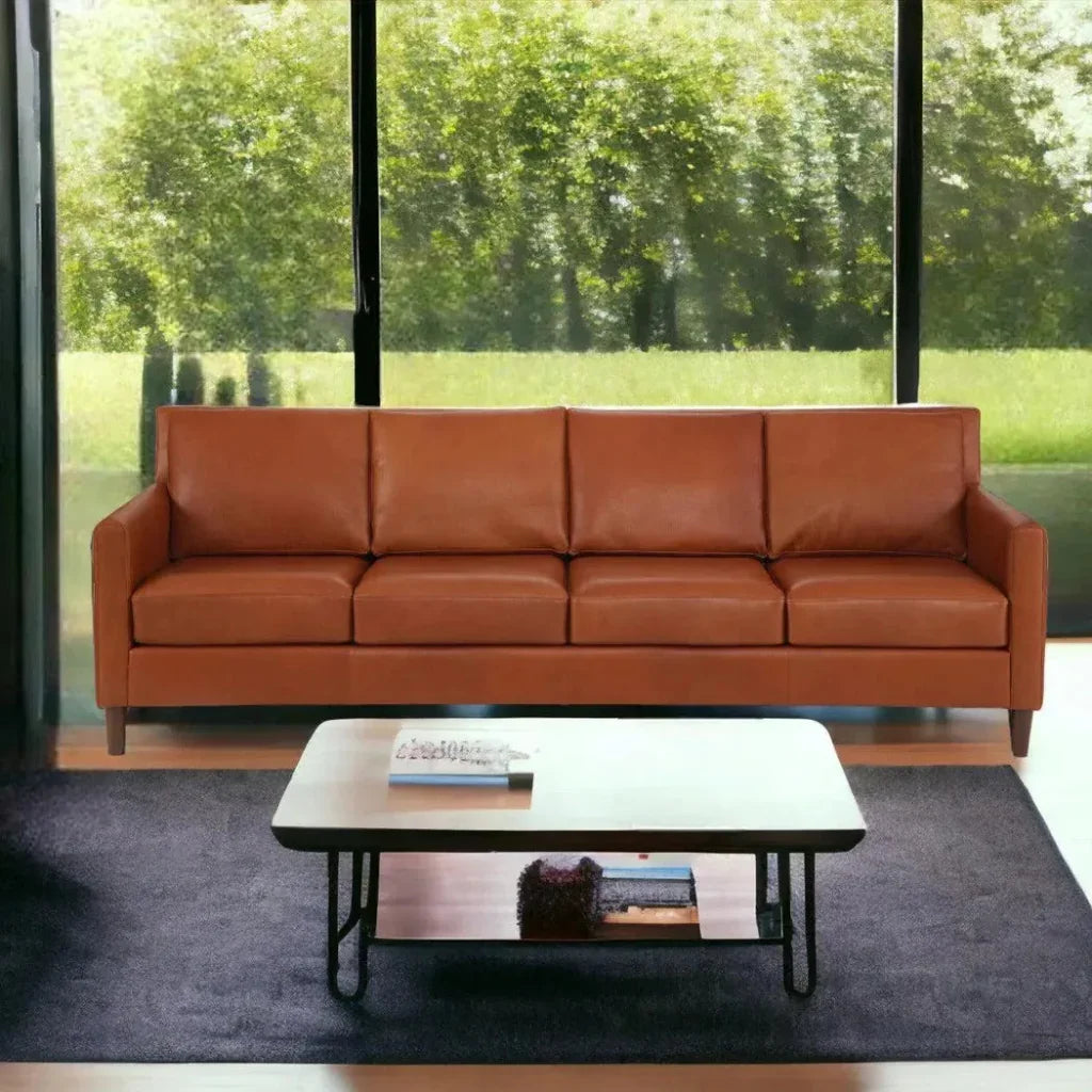 Aero Top Grain 4 Seat Leather Sofa - LOOMLAN - One For Victory - Sofas & Loveseats