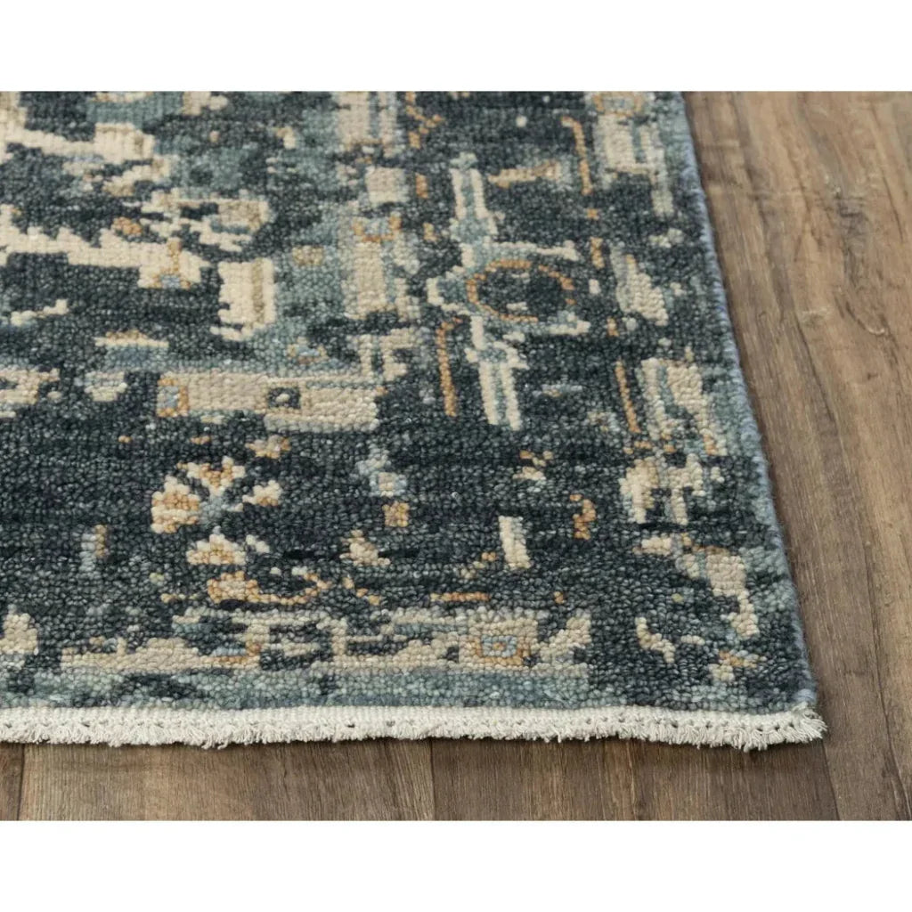 Agay Medallion Dark Blue Large Area Rugs - LOOMLAN - LOOMLAN - Area Rugs
