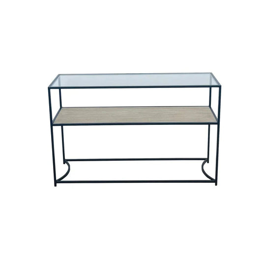 Aiden Glass Top Sofa Side Table - LOOMLAN - Artesia - Side Tables