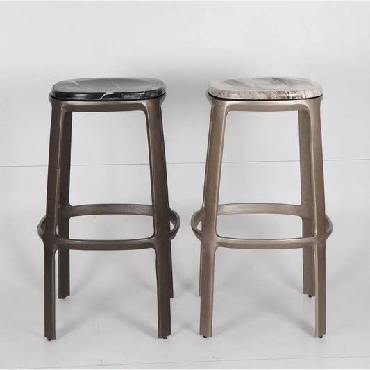 Alfie Marble Top Bar Stool - LOOMLAN - Urbia - Bar Stools