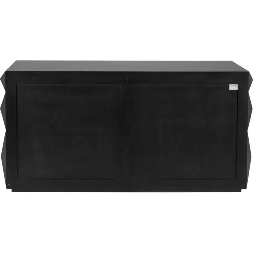 Allegra Wood and Brass Black Dresser - LOOMLAN - Noir - Dressers