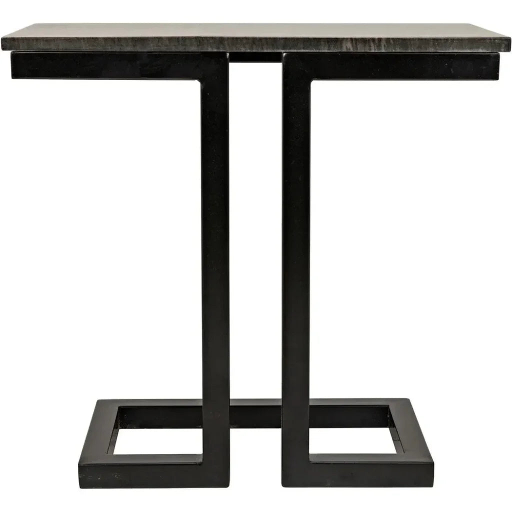 Alonzo Rectangle Marble Top Side Table