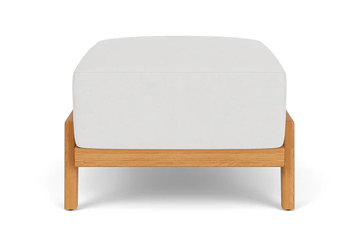Alpine Teak Wooden Rectangular Outdoor Ottoman-Outdoor Ottomans-Lloyd Flanders-LOOMLAN