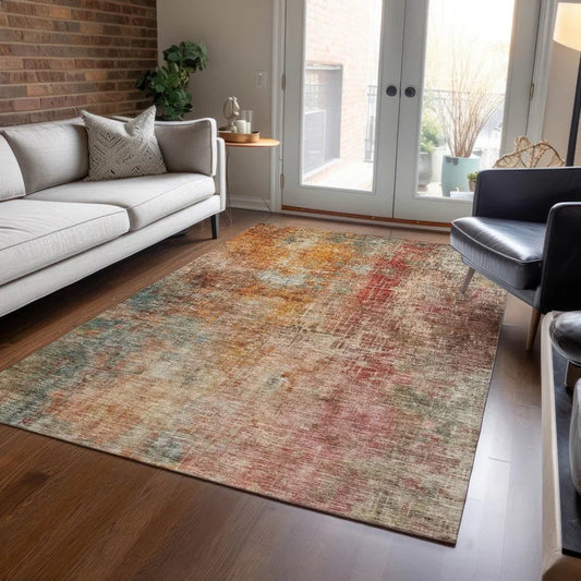 Amalina Brown Washable Indoor - Outdoor Rug - LOOMLAN - LOOMLAN Rugs - Outdoor Rugs