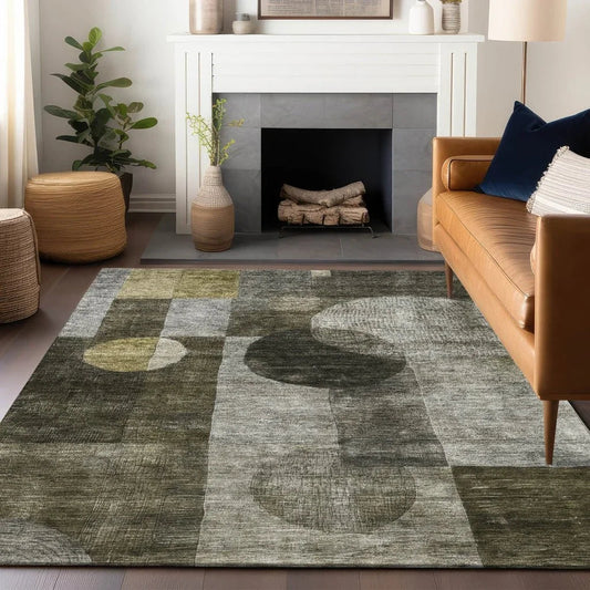 Amara Taupe Washable Indoor-Outdoor Rug-Outdoor Rugs-LOOMLAN Rugs-LOOMLAN