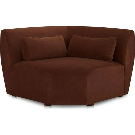 Amelia Performance Fabric Corner Chair-Modular Sofas-Moe's Home-Chestnut-LOOMLAN