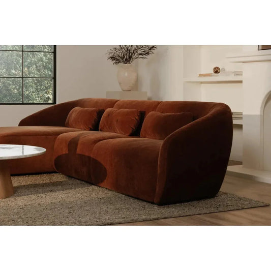 Amelia Performance Fabric Left Arm Facing Chair-Modular Sofas-Moe's Home-LOOMLAN