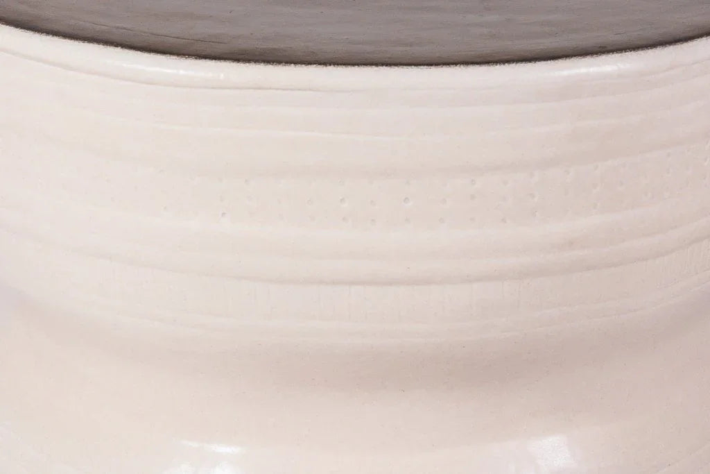 Ancaris Ring Handcrafted Ceramic Patio Accent Table - LOOMLAN - Seasonal Living - Outdoor Side Tables