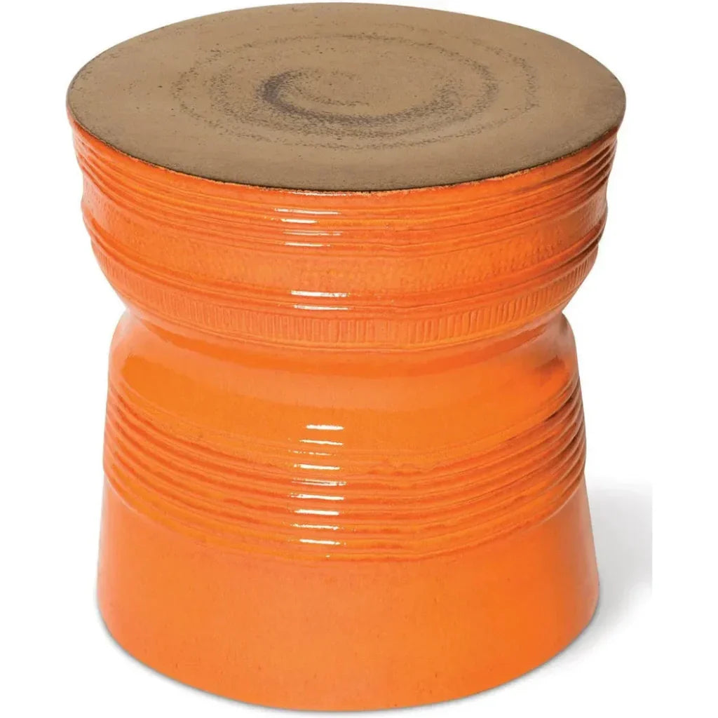 Ancaris Ring Tuscan Orange Outdoor End Table - LOOMLAN - Seasonal Living - Outdoor Side Tables