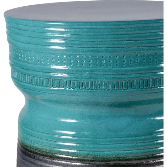 Ancaris Stool - Aquamarine Outdoor Stool-Garden Stools-Seasonal Living-LOOMLAN