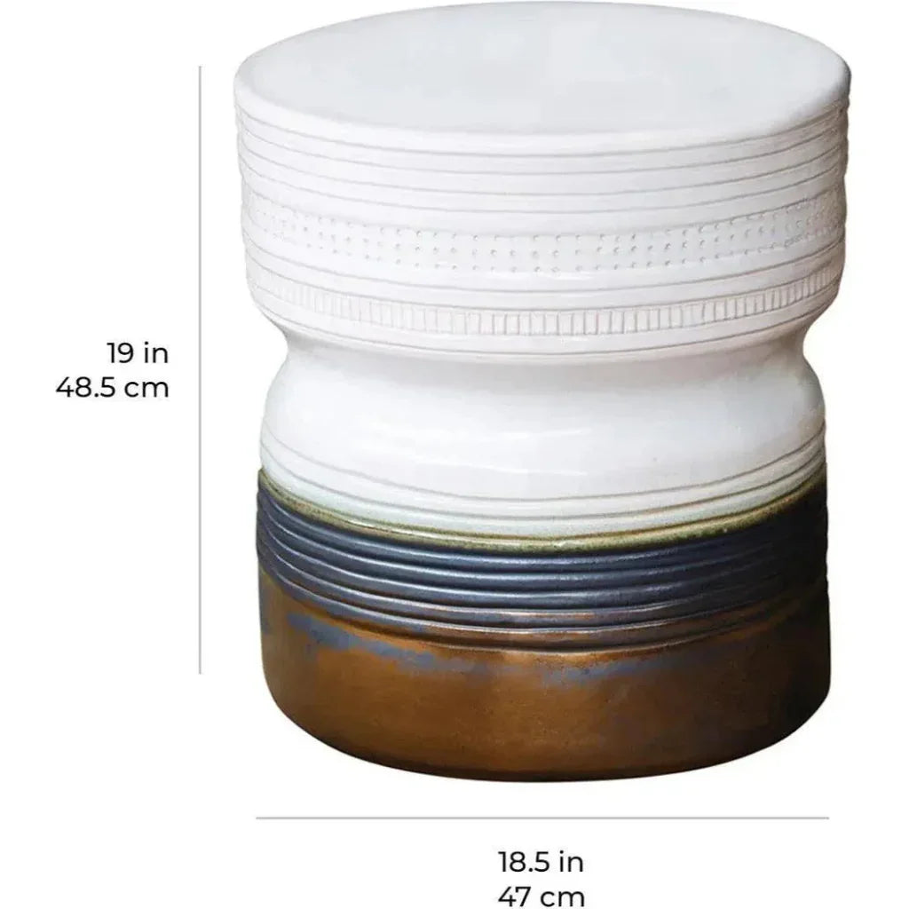 Ancaris Stool - Navy Blue Outdoor Stool - LOOMLAN - Seasonal Living - Outdoor Side Tables