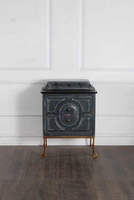 Ansel Two Drawer Wood Nightstand - LOOMLAN - Peninsula Home - Nightstands