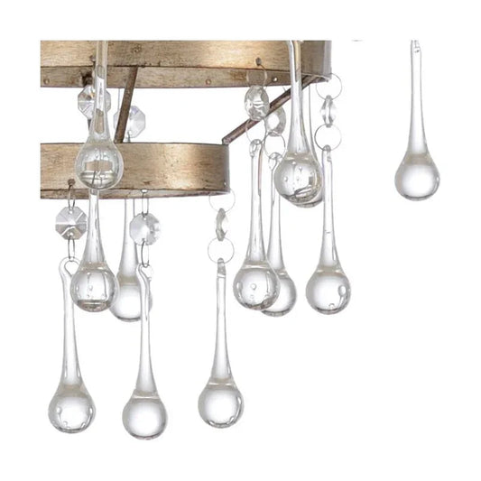 Ansley Silver Vintage Crystal Chandelier - LOOMLAN - Wildwood - Chandeliers