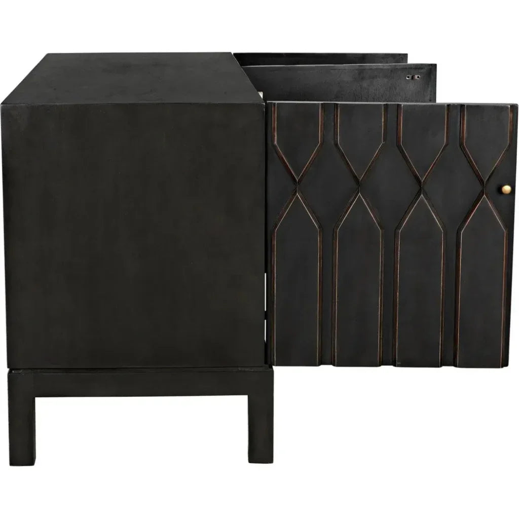 Anubis Black 3 Door Sideboard - LOOMLAN - Noir - Sideboards