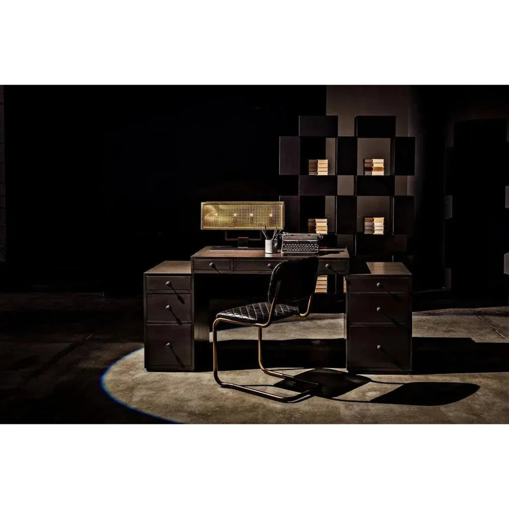 Apollo Metal Table Lamp With Brass Finish - LOOMLAN - Noir - Table Lamps