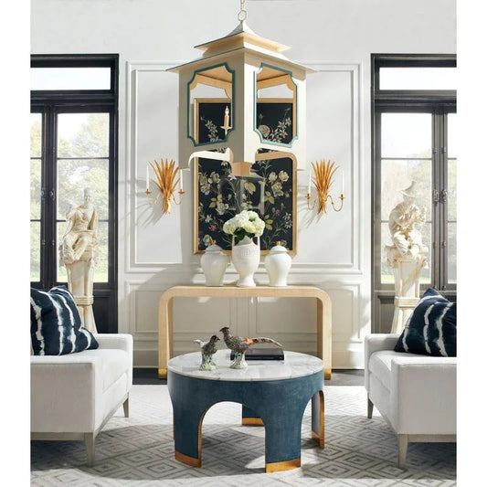 Aqueduct White Marble Top End Table - LOOMLAN - Chelsea House - Side Tables